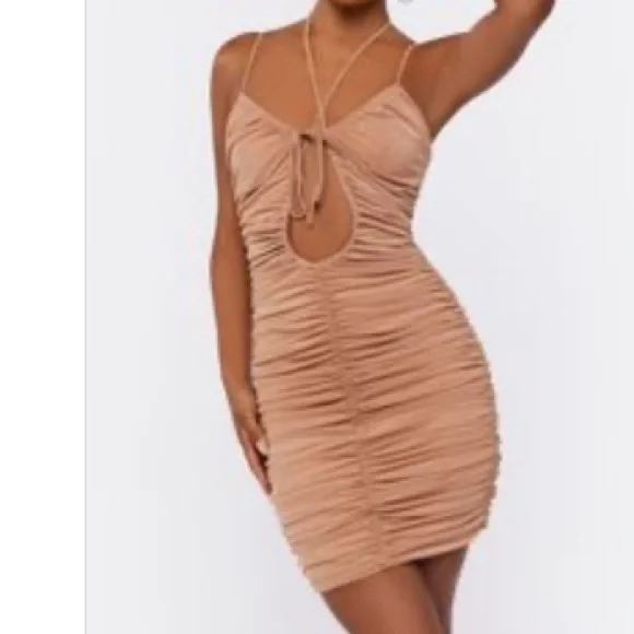 Bodycon Ruched Mini Dress - Picture 1 of 9